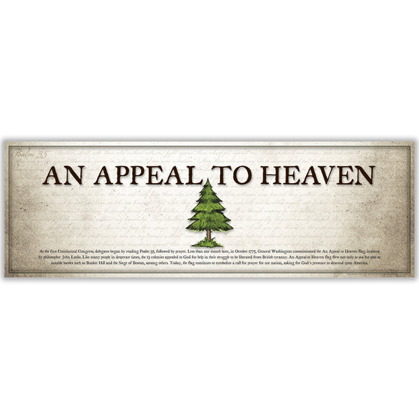 An Appeal To Heaven Flag - Unframed 11 ¾" x 36"