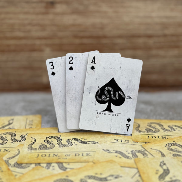 “Join, or Die” – Premium Casino-Grade Patriotic Playing Cards | Standard Size
