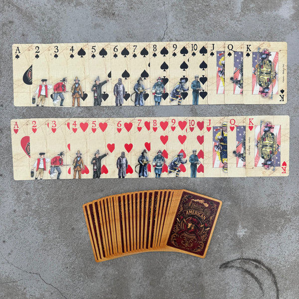 “American Firefighter” – Premium Casino-Grade Patriotic Playing Cards | Standard Size