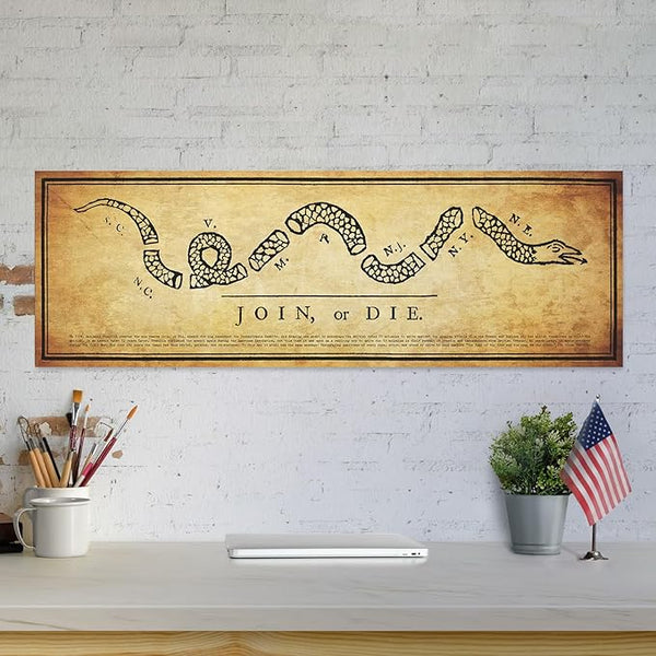 Join or Die - Unframed 11 ¾ x 36"