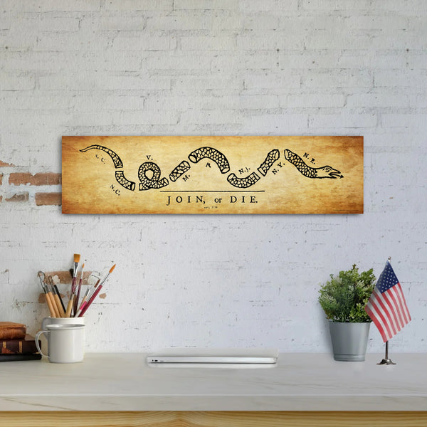 Join or Die - Unframed 6" x 24"