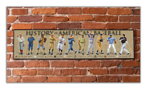 Baseball - Plaque - Beveled Edge with a pebble textured finish 6x24”