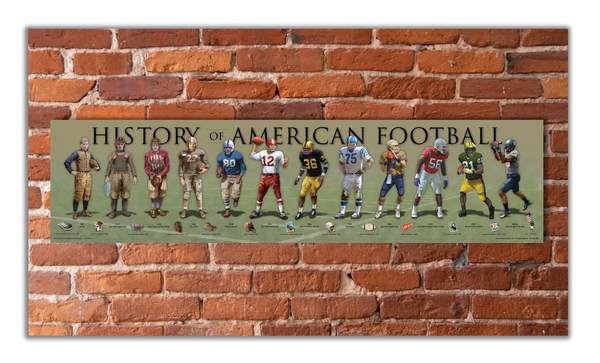 History of American Football - Unframed 6" x 24"