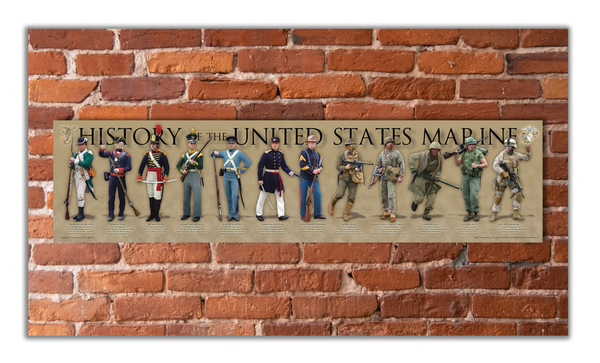 History of the United States Marine - Unframed 6" x 24"