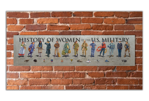 History of Women in the U.S. Military - Unframed 6" x 24"