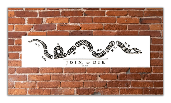 Join or Die - Unframed 6" x 24"