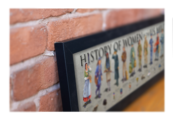 History of Women in the U.S. Military - Framed 1", printed with a matte finish, 6" x 24"
