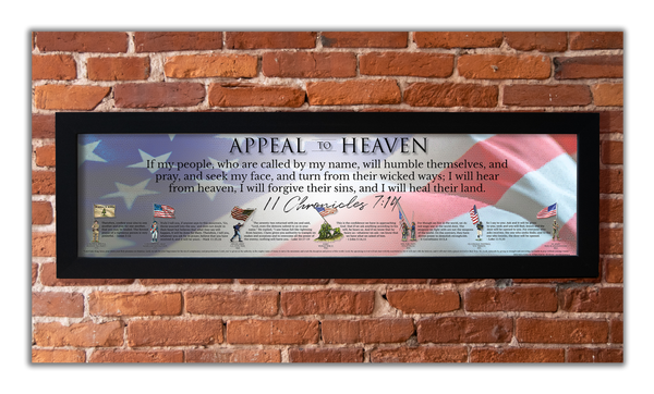 Appeal to Heaven - Framed 1", printed with a matte finish, 6" x 24"