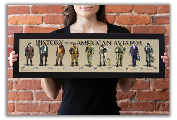 Aviator - Framed 1”, printed with a matte finish, 6" x 24”