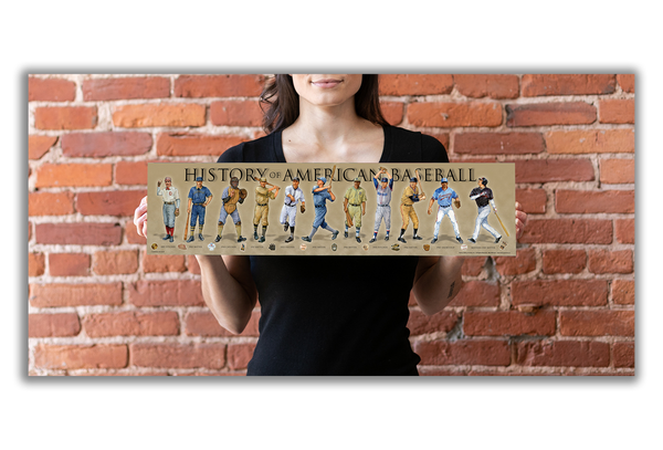 History of American Baseball - Unframed 6" x 24"