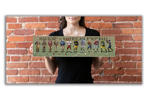 History of American Football - Unframed 6" x 24"