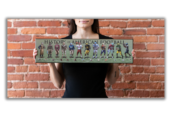 Football - Plaque - Beveled Edge with a pebble textured finish 6x24”