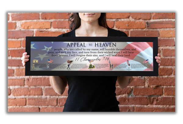 Appeal to Heaven - Framed 1", printed with a matte finish, 6" x 24"