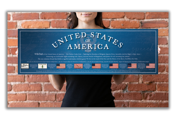 USA 1776 - Unframed 11 ¾" x 36"