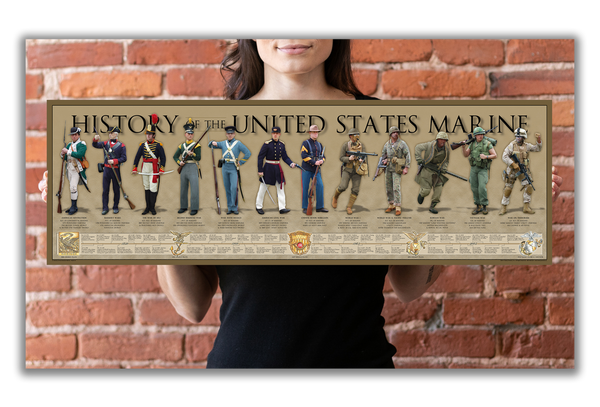 History of the United States Marine - Unframed 11 ¾" x 36"