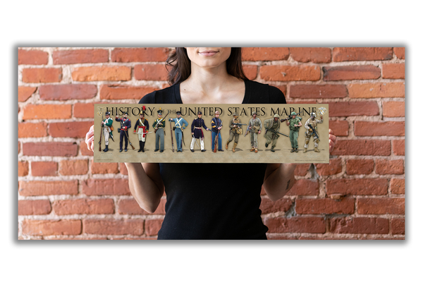 History of the United States Marine - Unframed 6" x 24"