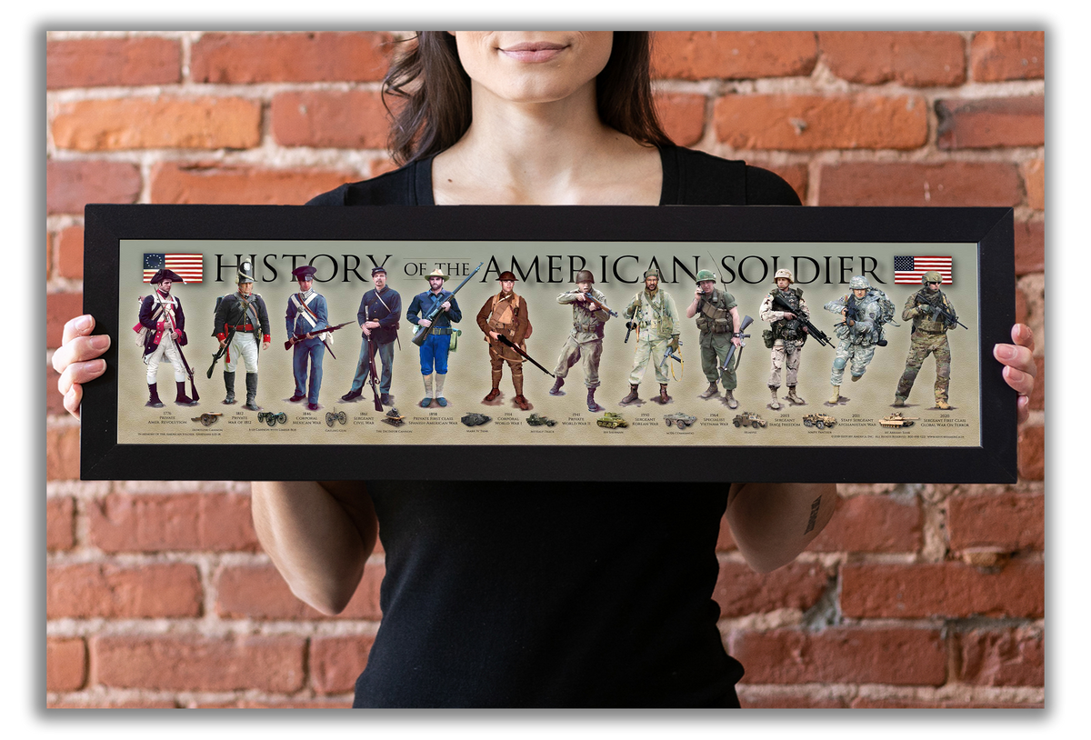 Soldier Framed 1”, printed with a matte finish, 6" x 24” History