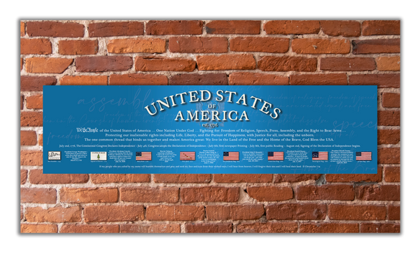 USA 1776 - Unframed 6" x 24"