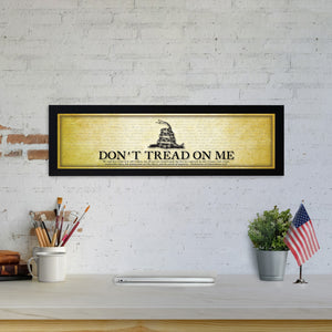 Don't Tread on Me - Framed 1", printed with a matte finish, 6" x 24"