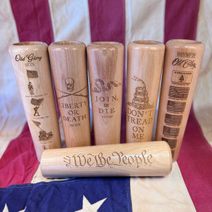 "Old Glory" – Patriotic Wooden Mug Crafted from a Baseball Bat
