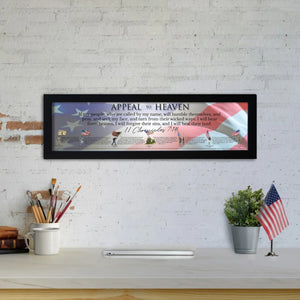 Appeal to Heaven - Framed 1", printed with a matte finish, 6" x 24"