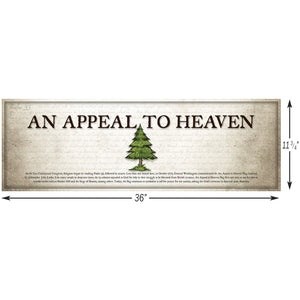 An Appeal To Heaven Flag - Unframed 11 ¾" x 36"