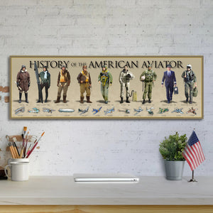 History of the American Aviator - Unframed 11 ¾" x 36"