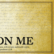 Don't Tread on Me - Framed 2” Black Double Matted, Print Size 11 ¾" x 36"