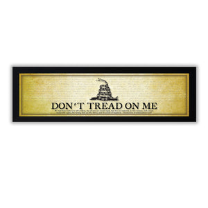 Don't Tread on Me - Framed 1", printed with a matte finish, 6" x 24"