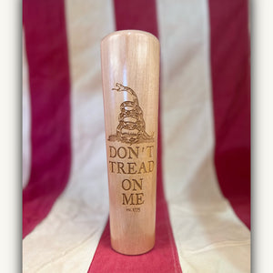 “Don't Tread On Me” – Patriotic Wooden Mug Crafted from a Baseball Bat