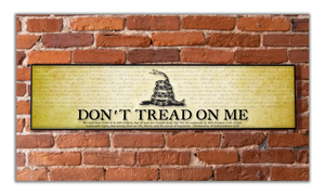 Don't Tread on Me - Plaque - Beveled Edge with a pebble textured finish 6" x 24"