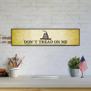 Don't Tread on Me - Plaque - Beveled Edge with a pebble textured finish 6" x 24"