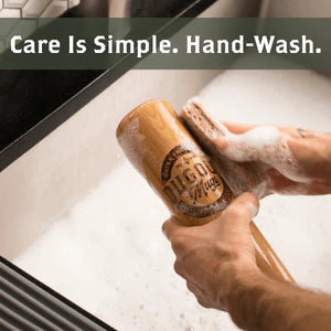 "Old Glory" – Patriotic Wooden Mug Crafted from a Baseball Bat