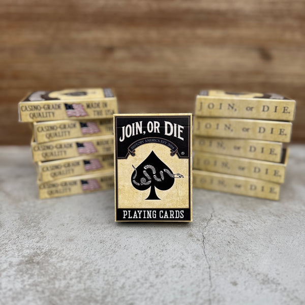 “Join, or Die” – Premium Casino-Grade Patriotic Playing Cards | Standard Size