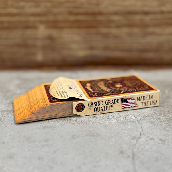 “American Firefighter” – Premium Casino-Grade Patriotic Playing Cards | Standard Size