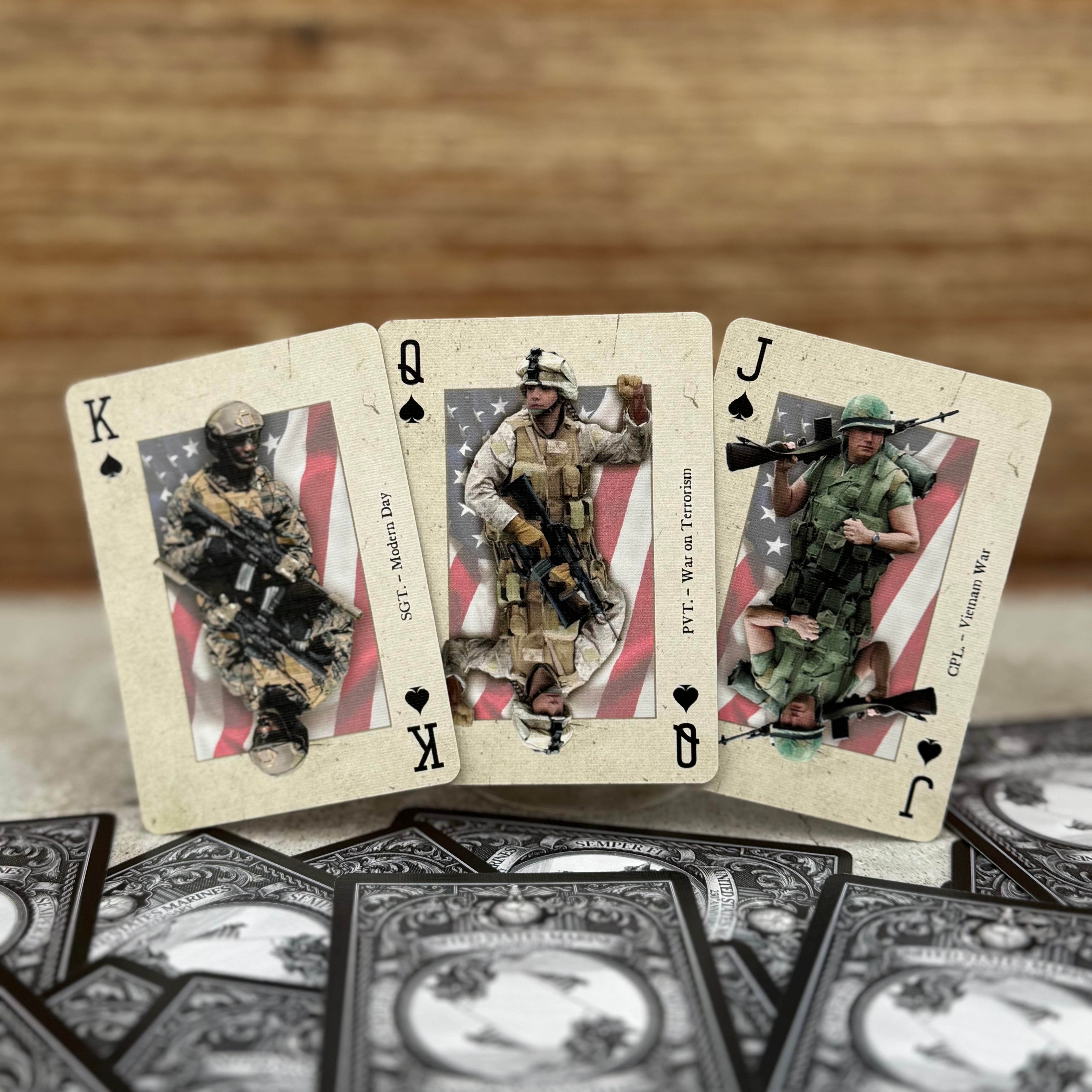 Marines WHOLESALE Casino-Grade Patriotic Playing Cards Marines WHOLESALE Casino-Grade Patriotic Playing Cards