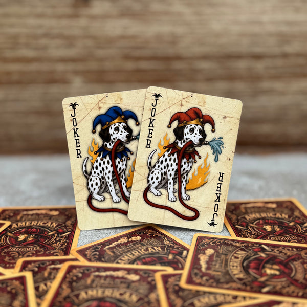 “American Firefighter” – Premium Casino-Grade Patriotic Playing Cards | Standard Size