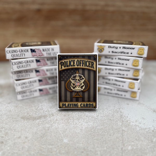 “Police Officer” – Premium Casino-Grade Patriotic Playing Cards | Standard Size