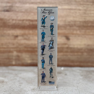 "Police" Acrylic Art 2.5"x9"