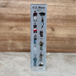 "Navy" Acrylic Art 2.5"x9"