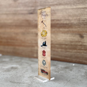 "Firefighter" Acrylic Art 2.5"x9"