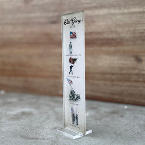 "Old Glory" Acrylic Art 2.5"x9"