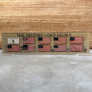 "Old Glory" Acrylic Desk Top Art 3.5"x14"