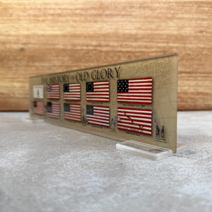 "Old Glory" Acrylic Desk Top Art 3.5"x14"