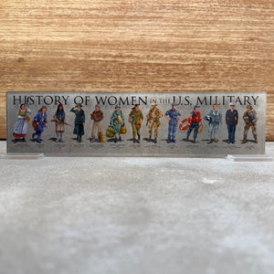 "Women in the Military" Acrylic Desk Top Art 3.5"x14"