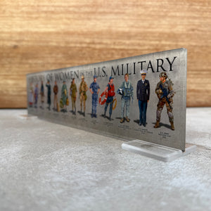 "Women in the Military" Acrylic Desk Top Art 3.5"x14"