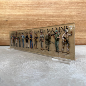 "Marine" Acrylic Desk Top Art 3.5"x14"