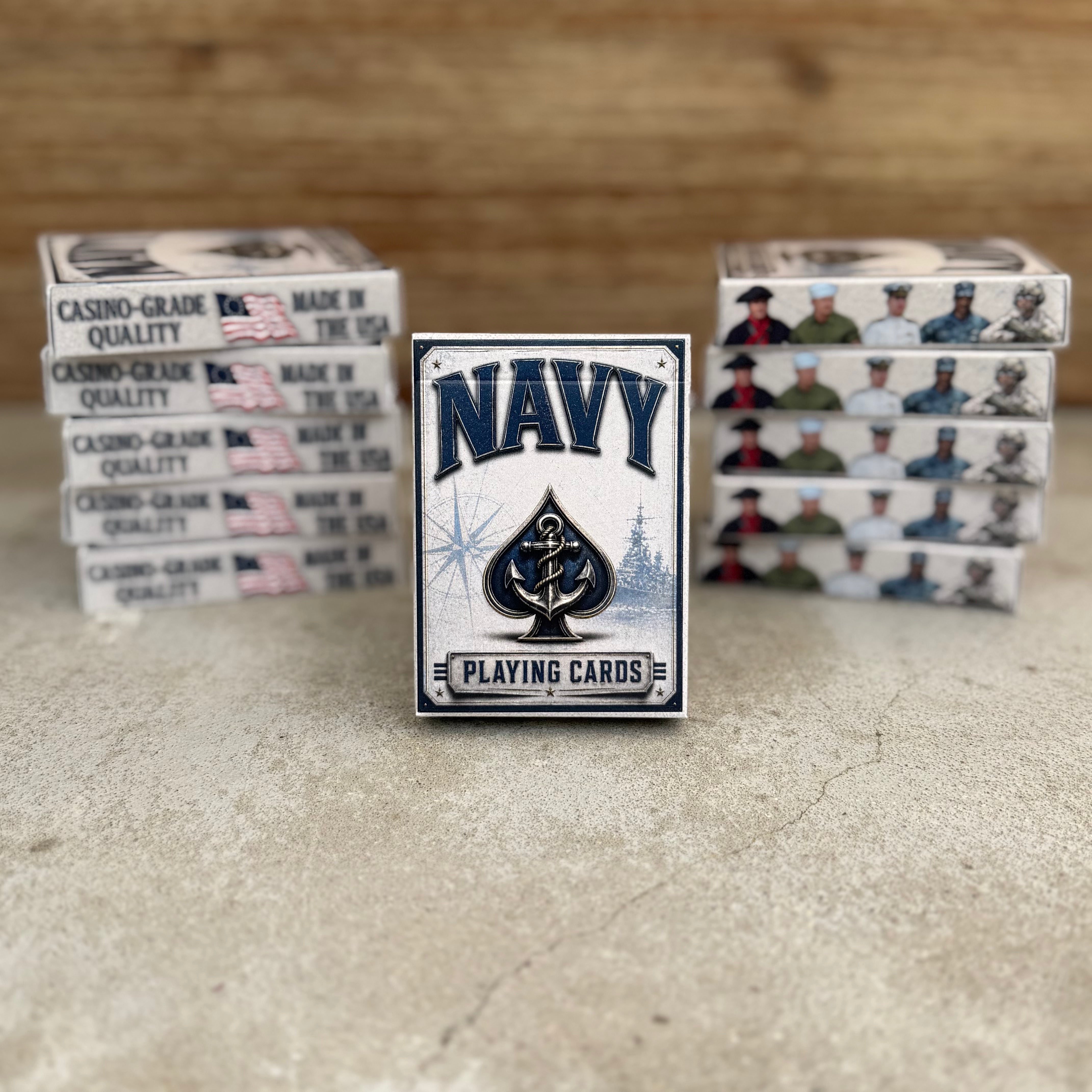 Navy” – Premium Casino-Grade Patriotic Playing Cards | Standard