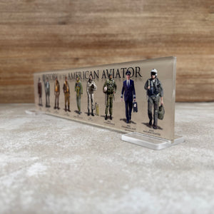 "Aviator" Acrylic Desk Top Art 3.5"x14"