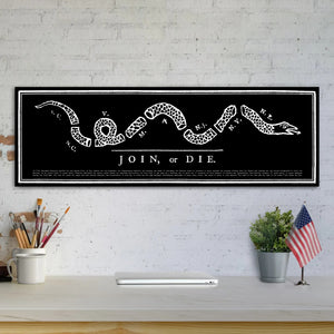 Join or Die - Unframed 11 ¾ x 36"